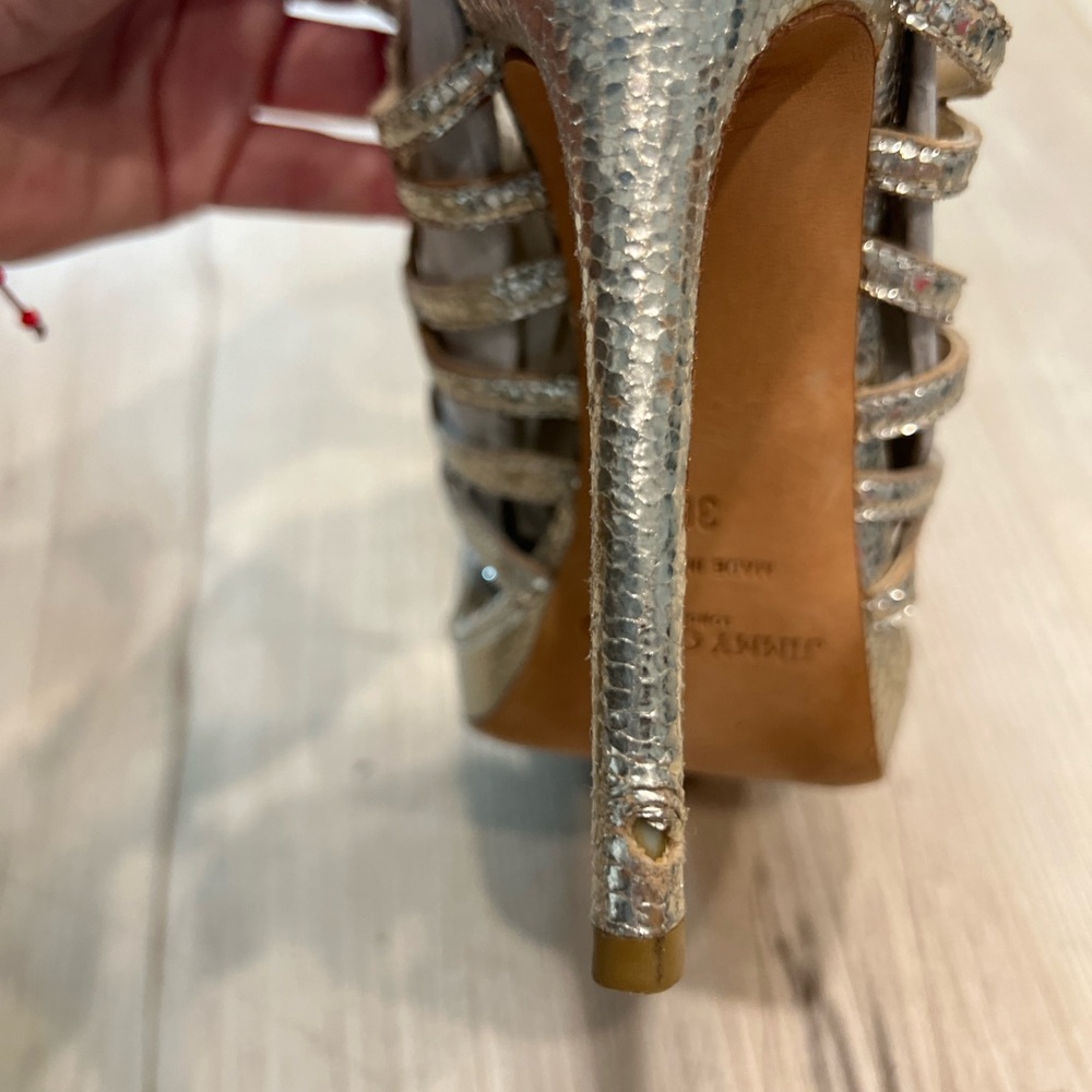 Jimmy Choo women heels size 38 Gold - Picture 7 of 8